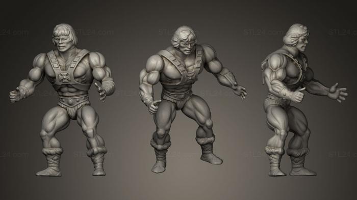 Статуэтки герои, монстры и демоны (Он Мужчина, STKM_0223) 3D модель для ЧПУ станка
